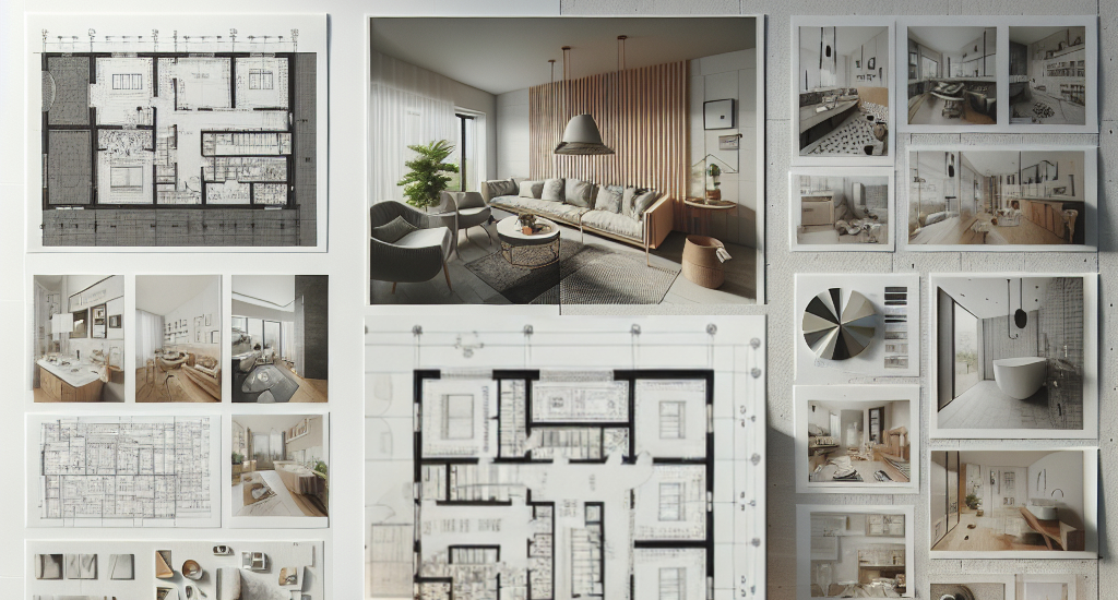 Kompleksowy projekt wnętrza składający się z planów i wizualizacji