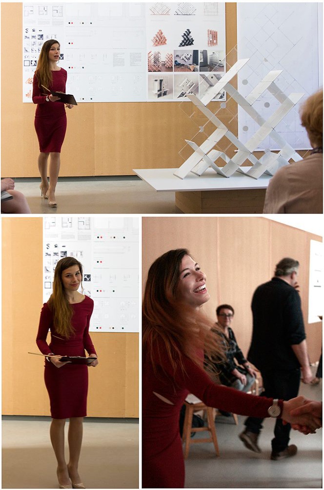 Obrona dyplomu magisterskiego przez Justynę Grodzką na wydziale architektury wnętrz ASP w Warszawie
